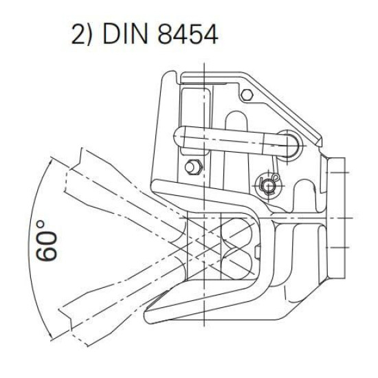 Cupla Tractare / Remorcare, 3.5T, Placa Prindere 120x55mm ( 12x5.5cm ), Diametru Cui 40mm ( 4cm ), 42/30/8.4KN