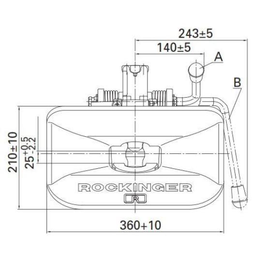 Cupla Tractare / Remorcare, 24T, Placa Prindere 140x80mm ( 14x8cm ), Diametru Cui 40mm ( 4cm )