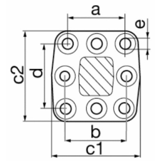 Carlig Remorcare Tip Ochi, Diametru 50mm ( 5cm ), Fixare In 8 Gauri, 5T