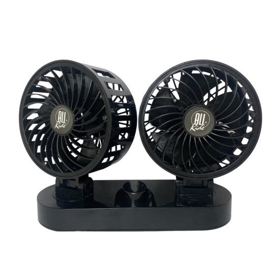 Ventilator Auto Dublu, 12V, Oscilant la 360 grade