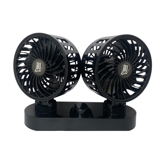 Ventilator Auto Dublu, 12V, Oscilant la 360 grade