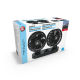 Ventilator Auto Dublu, 12V, Oscilant la 360 grade