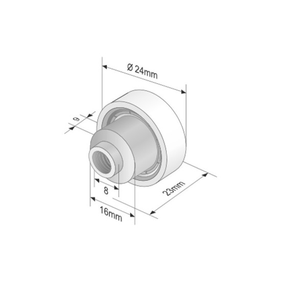 Rola culisare prelata, 24x9mm