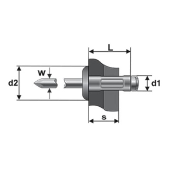 POP Nit Multigrip, Aluminiu/Otel, 4.8x11 mm