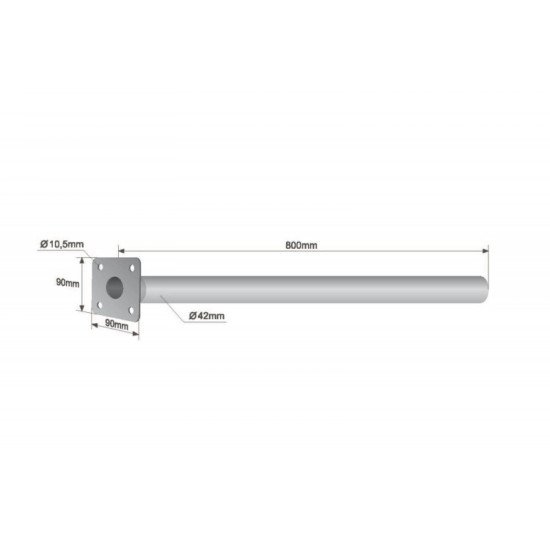 Suport aripa, drept, Fi 42mm, L 800mm