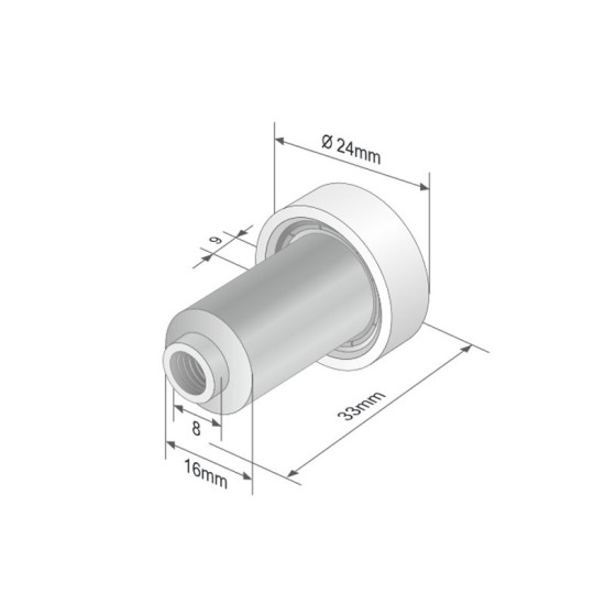 Rola culisare prelata, M6, Fi 24mm