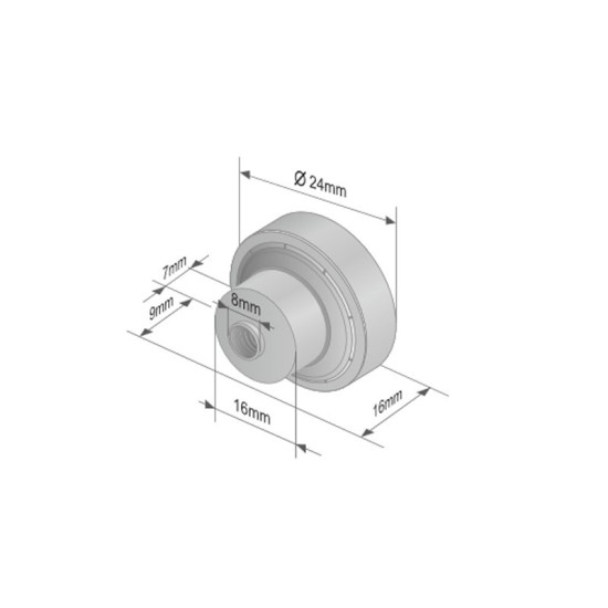 Rola culisare prelata, Fi 24mm