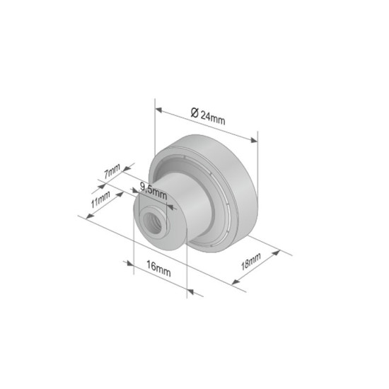 Rola culisare prelata, Fi 24mm