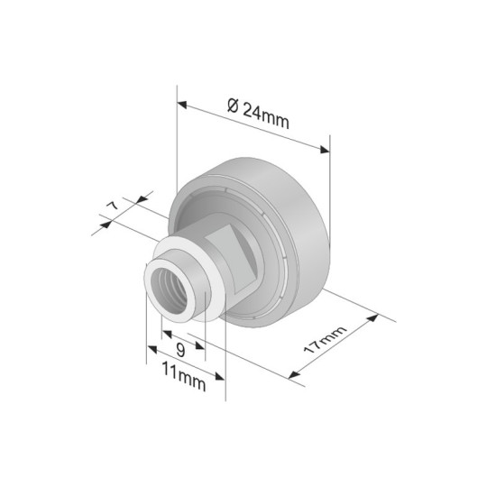 Rola culisare prelata, Fi 24mm