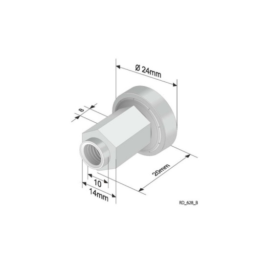 Rola culisare prelata, KOGEL, Fi 24mm