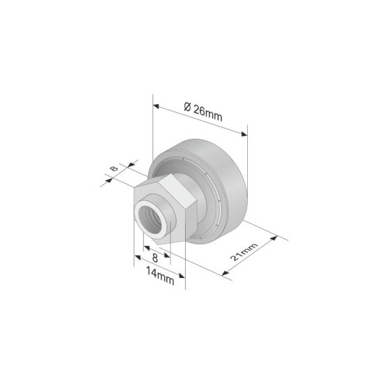 Rola culisare prelata, Fi 26mm