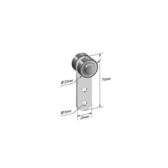 Rola culisare prelata, Fi 22mm