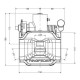 Cupla Tractare / Remorcare, 3,5T, Placa Prindere 83x56mm ( 8.3x5.6cm ), Diametru Cui 40mm ( 4cm ), 30/30/18KN Cupla Tractare / Remorcare, 3,5T, Placa Prindere 83x56mm ( 8.3x5.6cm ), Diametru Cui 40mm ( 4cm ), 30/30/18KN