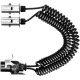 Cablu Electric Spiralat Adaptor Priza, Auto, Tip Y, N/S, 15/7/7, Mufa 7 / 24V, 9 Pini Activi, 3.5m, HELLA